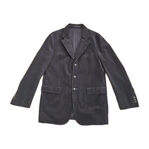 Walker Slater Sports Jacket Mens 44 Black Corduroy Blazer Coat‎ 3 Buttons Preppy